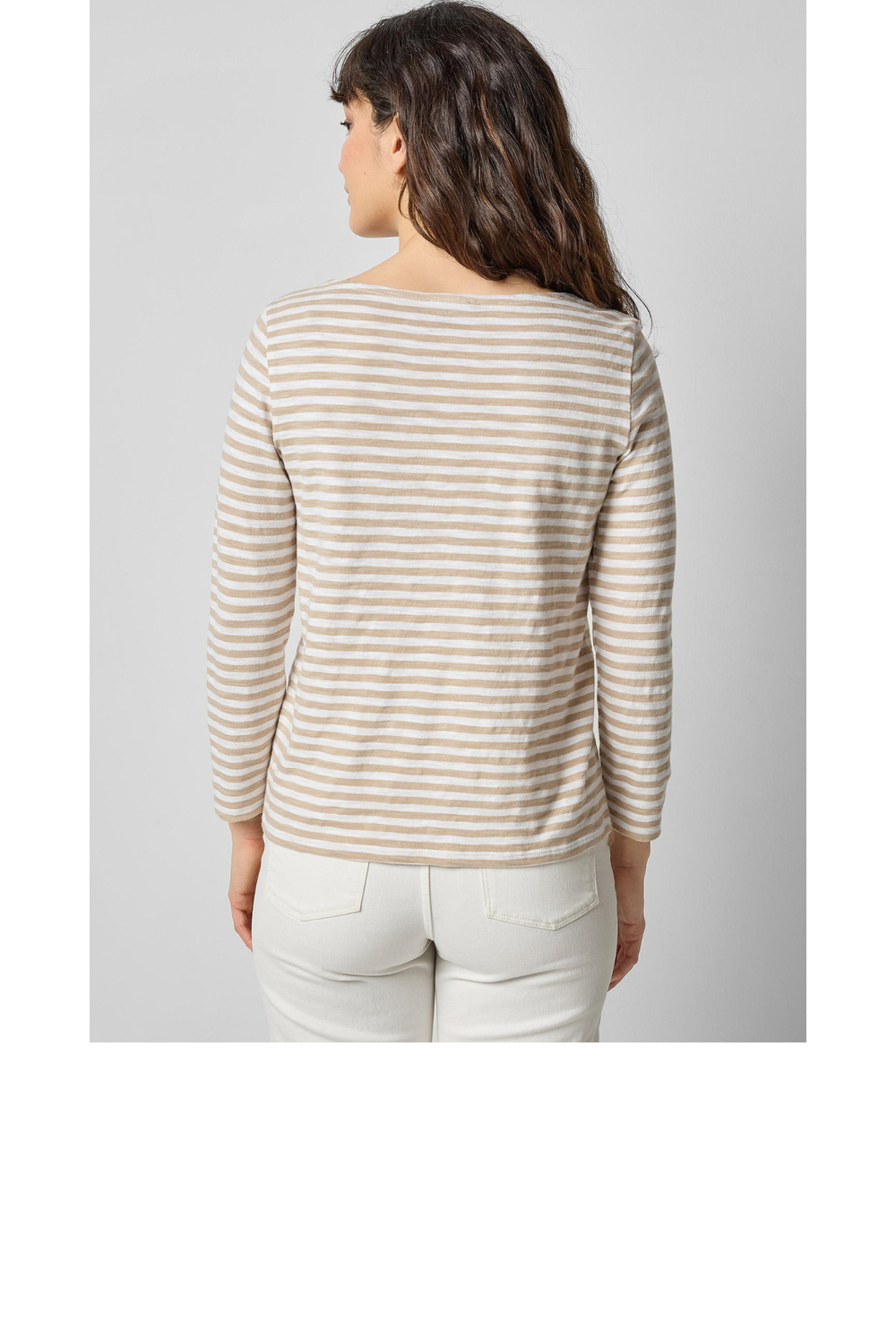 取寄) リラ P レディース 1X1 リブ 3/4 スリーブ ボートネック トップ